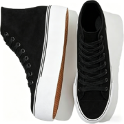 High Top Platform Canvas Sneakers