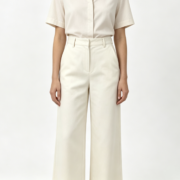 High Waist Wide Leg Linen Blend Pants - Image 2